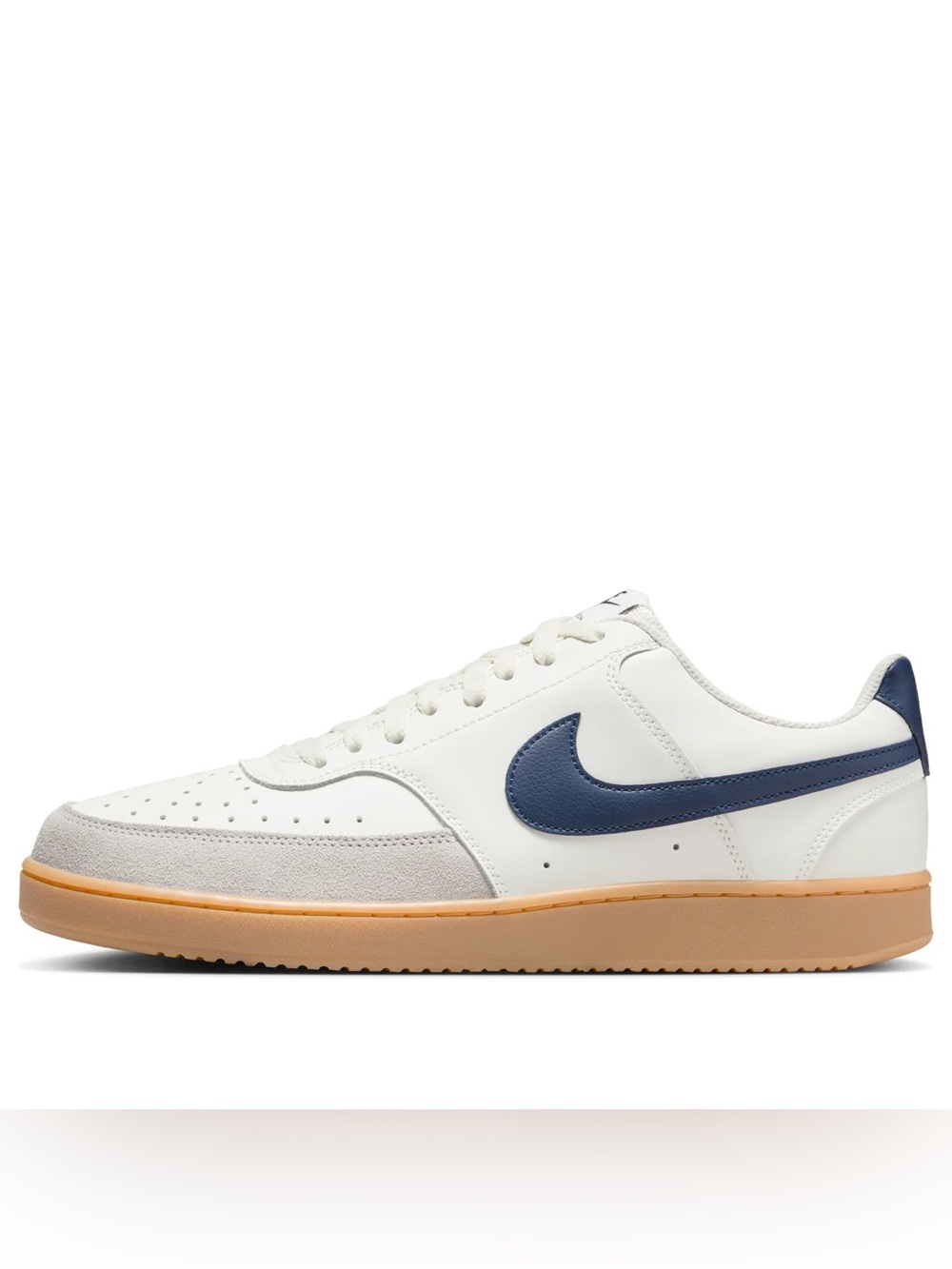 NIKE Court vision low OG men's shoes HF1068 133 leather gum midnight navy